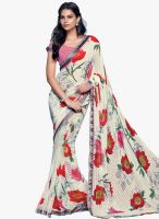 Roop Kashish White Printed Saree