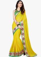 Roop Kashish Yellow Embroidered Saree