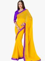 Roop Kashish Yellow Embroidered Saree