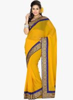 Roop Kashish Yellow Embroidered Saree