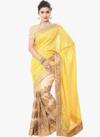 Roop Kashish Yellow Embroidered Saree