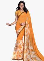 Roop Kashish Yellow Printed Saree