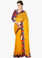 Roop Kashish Yellow Printed Saree