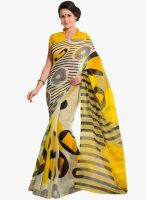 Roop Kashish Yellow Printed Saree