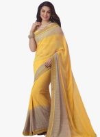 Roop Kashish Yellow Printed Saree