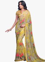 Roop Kashish Yellow Printed Saree