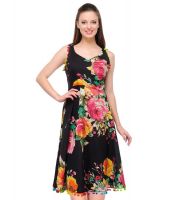 Shakumbhari Black Printed Dress