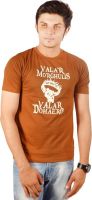Socratees Printed Men's Round Neck Brown T-Shirt