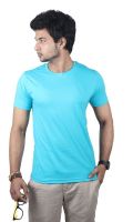 Spur Solid Men's Round Neck Light Blue T-Shirt