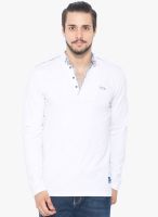 Status Quo Off White Solid Henley T-Shirt