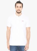 Status Quo White Solid Polo T-Shirt