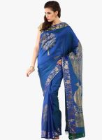 Sudarshan Silk Blue Embellished Saree