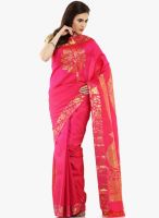 Sudarshan Silk Pink Embellished Saree