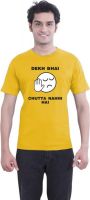 Tantra Graphic Print Men's Round Neck Yellow T-Shirt