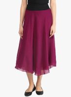 The Vanca Purple Flared Skirt