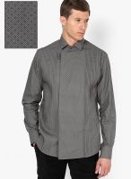 Timsy & Siddhartha Printed Grey Casual Shirt