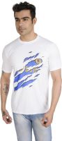 Total Football Graphic Print Men's Round Neck White T-Shirt