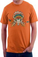 Triumph Graphic Print Men's Round Neck Orange T-Shirt Triumph Graphic Print Men's Round Neck Orange T-Shirt
