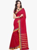 Triveni Sarees Red Printed Saree