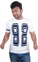 Tymstyle Printed Men's Round Neck White, Blue T-Shirt