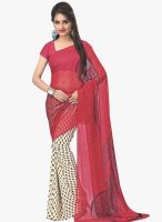 Vaamsi Red Printed Saree