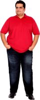 Xmex Solid Men's Polo Neck Red T-Shirt
