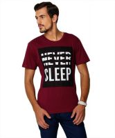 Yepme Graphic Print Men's Round Neck Brown T-Shirt