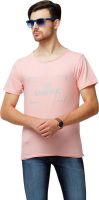 Yepme Printed Men's Round Neck Pink T-Shirt