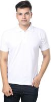 eSOUL Solid Men's Polo Neck White T-Shirt