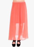 109F Peach Flared Skirt