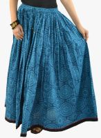 9rasa Blue Flared Skirt