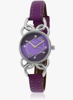 Adine Ad-1235 Purple/Purple Analog Watch