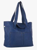 Alessia Blue Polyurethan (Pu) Handbag