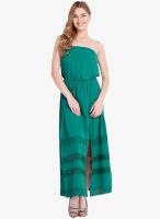 Anaphora Green Colored Solid Off Shoulder