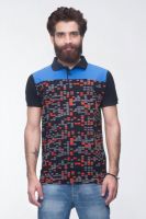 Avoir Envie Printed Men's Polo Neck Multicolor T-Shirt