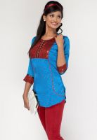 Biba Blue Printed Kurtis