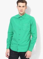 Blue Saint Green Casual Shirt
