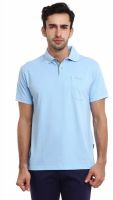 Classic Polo Solid Men's Polo Neck Light Blue T-Shirt