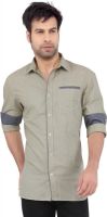 Cod Jeans Men's Solid Casual Green Shirt