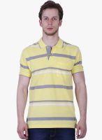 Duke Yellow Striped Polo T-Shirt