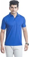 Eprilla Solid Men's Polo Neck Blue T-Shirt