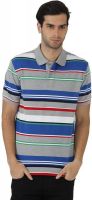 Fahrenheit Striped Men's Polo Neck Multicolor T-Shirt