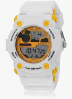 Fluid Dmf-003-Yl01 White/Yellow Digital Watch