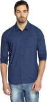 Freehand Men's Self Design Casual Black Shirt