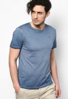 G-Star RAW Blue Solid Round Neck T-Shirts