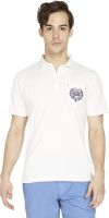 Globus Solid Men's Polo Neck White T-Shirt