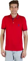 Goodluck Solid Men's Polo Neck Red, Blue T-Shirt