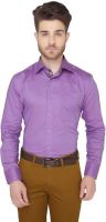 Greenfibre Men's Solid Formal Purple Shirt