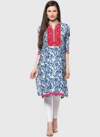 Indidori Blue Printed Kurtis