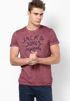 Jack & Jones Mauve Crew Neck T Shirt